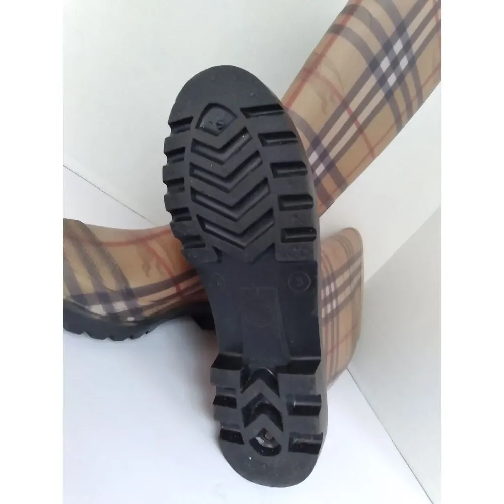 Burberry Classic Nova Check Rain Boots‎ Rubber Wellington Boots - Picture 5 of 8